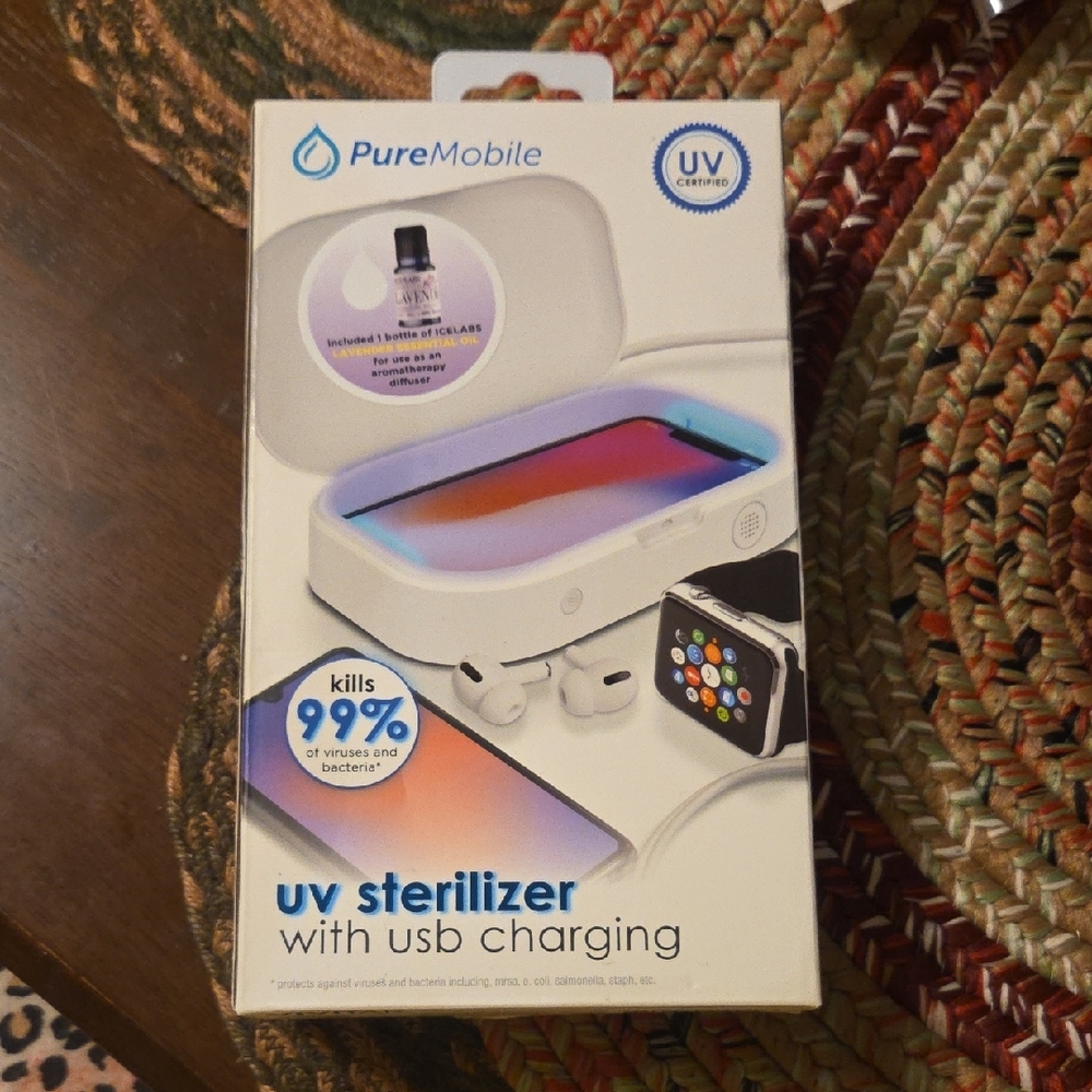 White UV Sterilizer with USB Charging